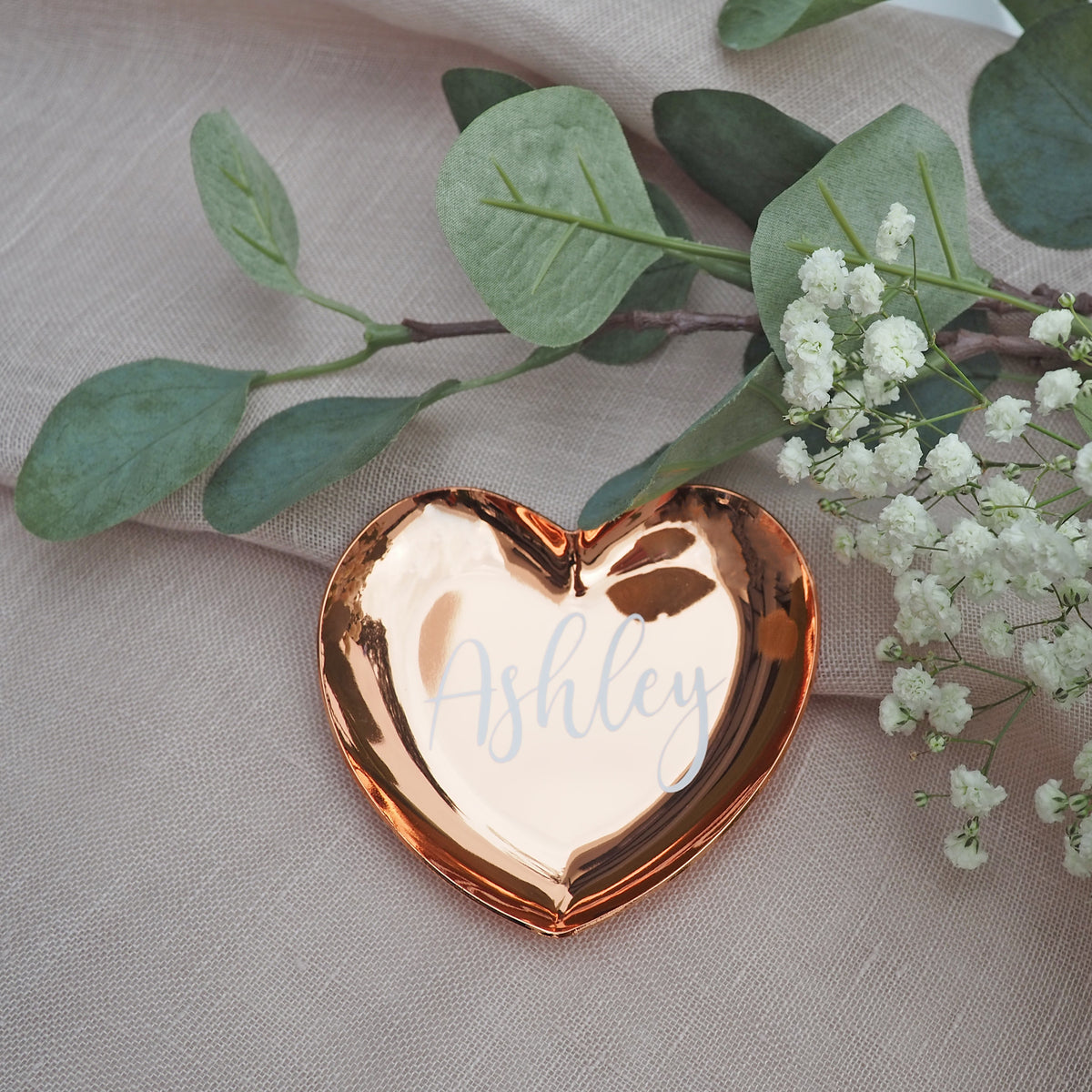 Rose Gold Heart Shaped Trinket Dish | A Dolce Surprise