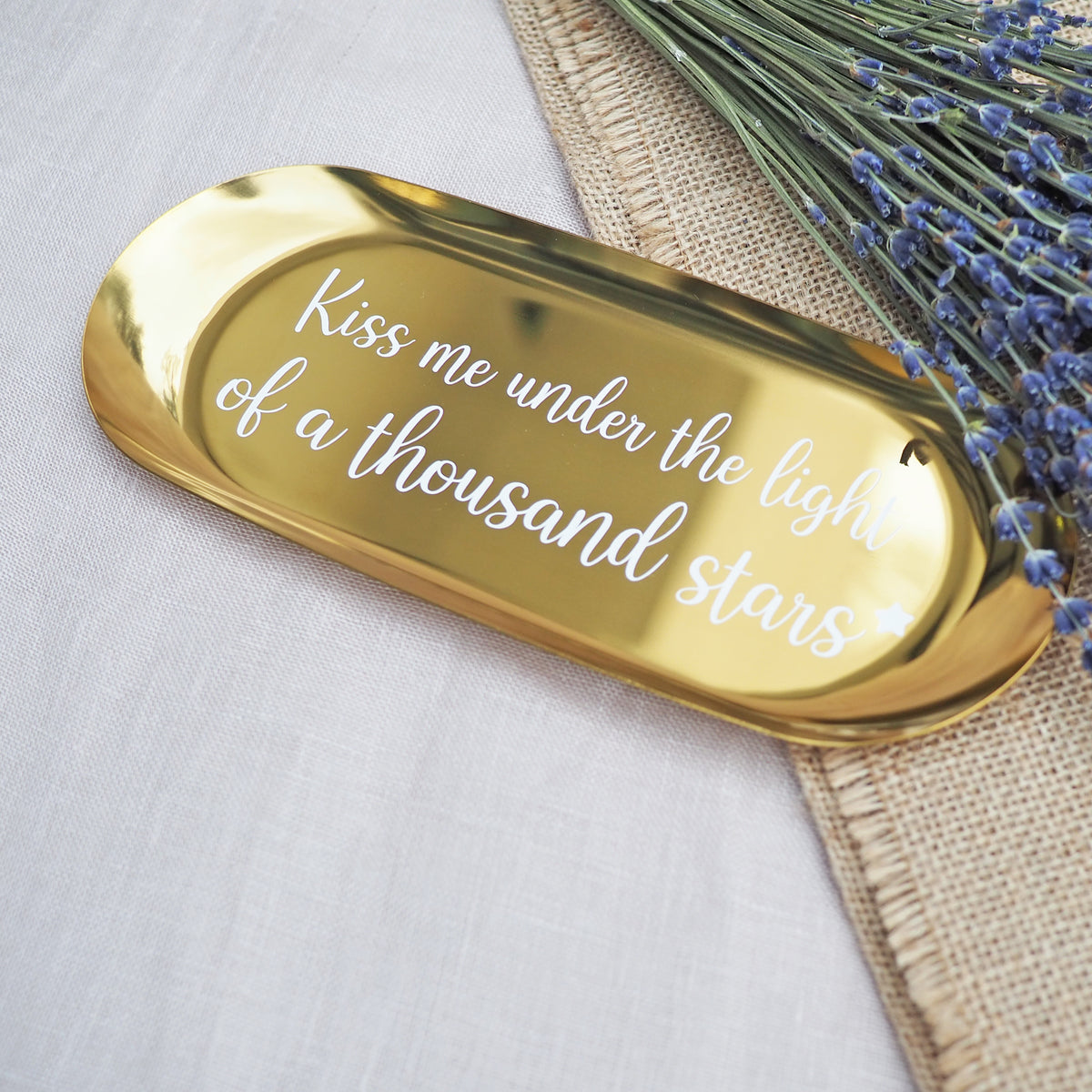 Gold Color Oblong Tray | Large Oblong Tray | A Dolce Surprise