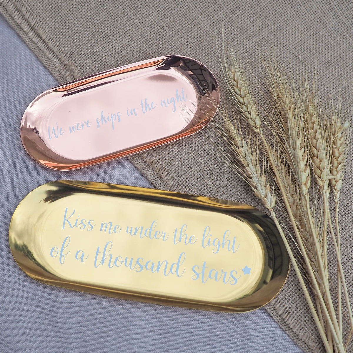 Rose Gold Oblong Tray | Wedding Gift Oblong Tray | A Dolce Surprise