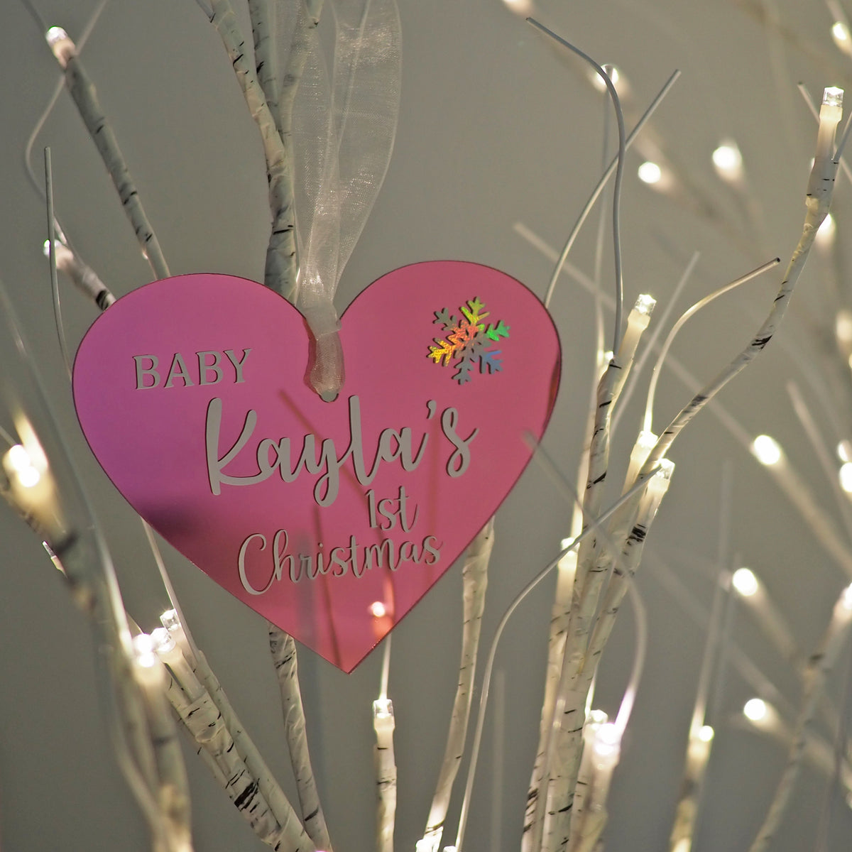 Christmas Heart Shape Mirror Ornament | A Dolce Surprise