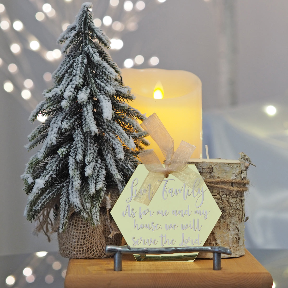 Christmas Hexagonal Mirror Ornament | A Dolce Surprise