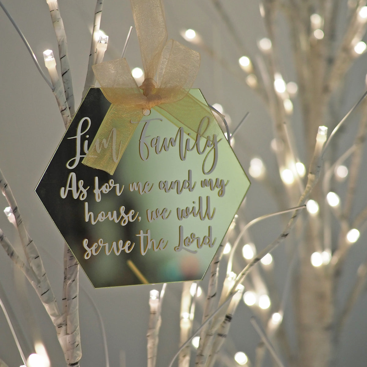 Christmas Hexagonal Mirror Ornament | A Dolce Surprise