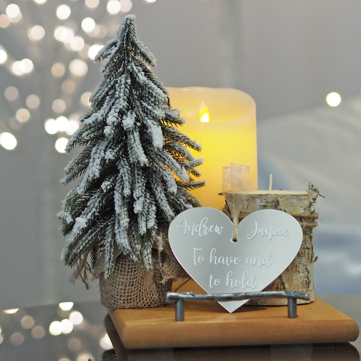 Christmas Heart Shape Mirror Ornament | A Dolce Surprise