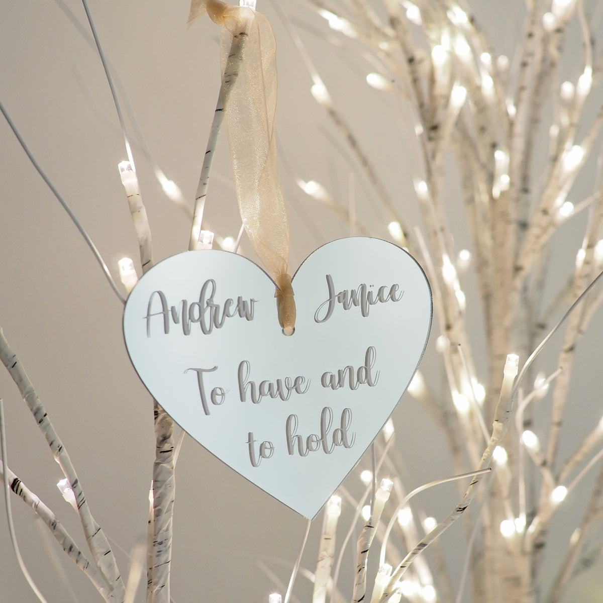 Christmas Heart Shape Mirror Ornament | A Dolce Surprise