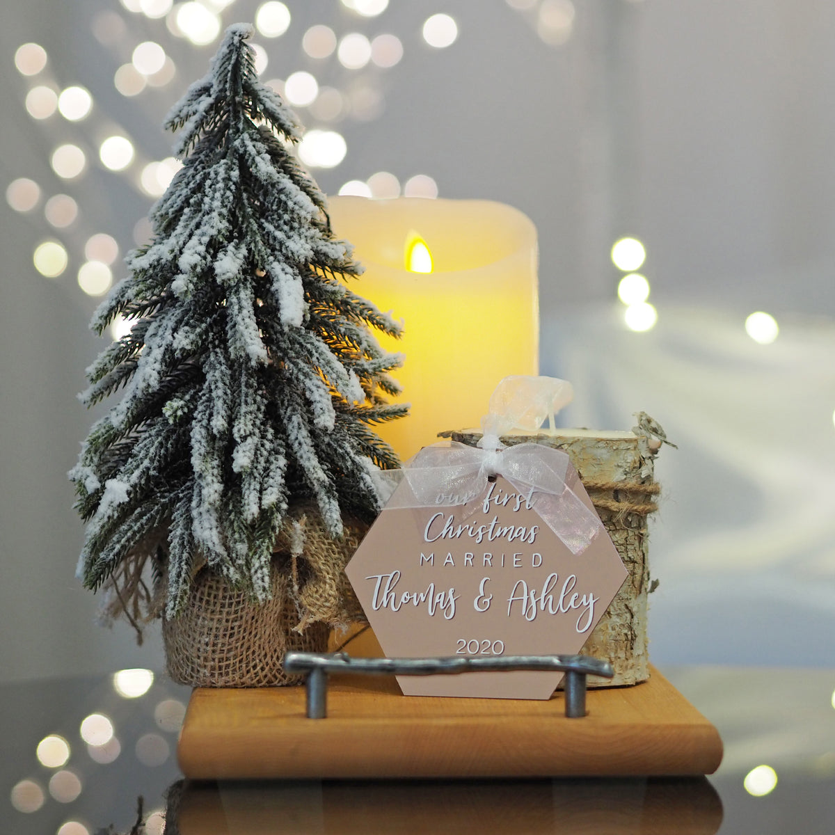 Christmas Hexagonal Mirror Ornament | A Dolce Surprise