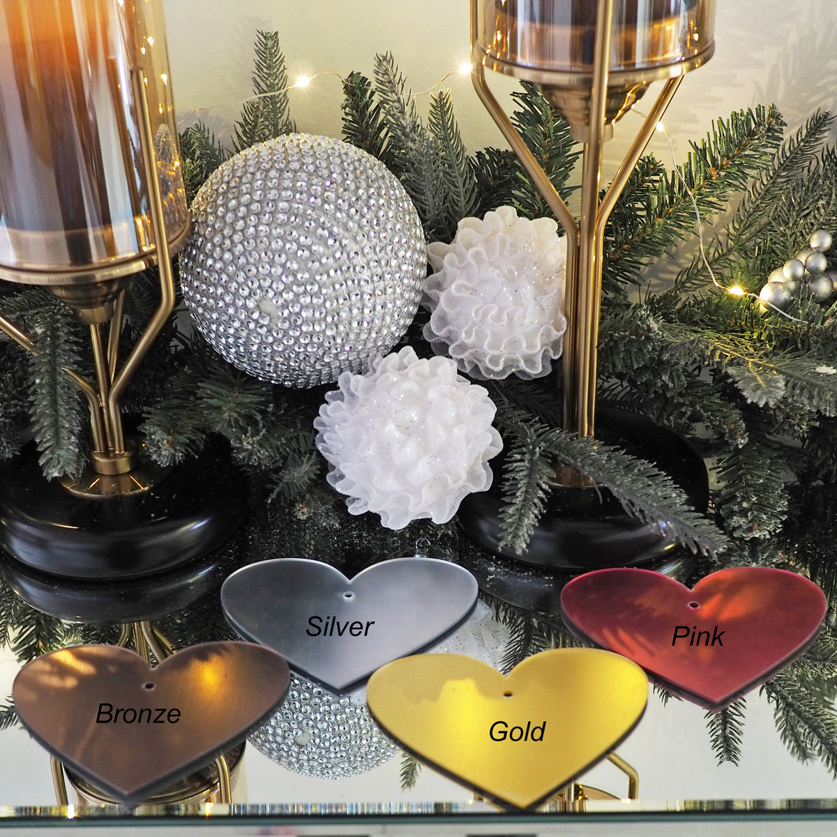 Christmas Heart Shape Mirror Ornament | A Dolce Surprise