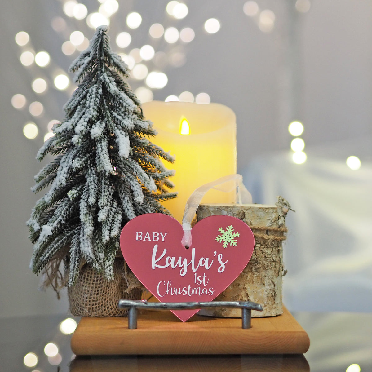 Christmas Heart Shape Mirror Ornament | A Dolce Surprise