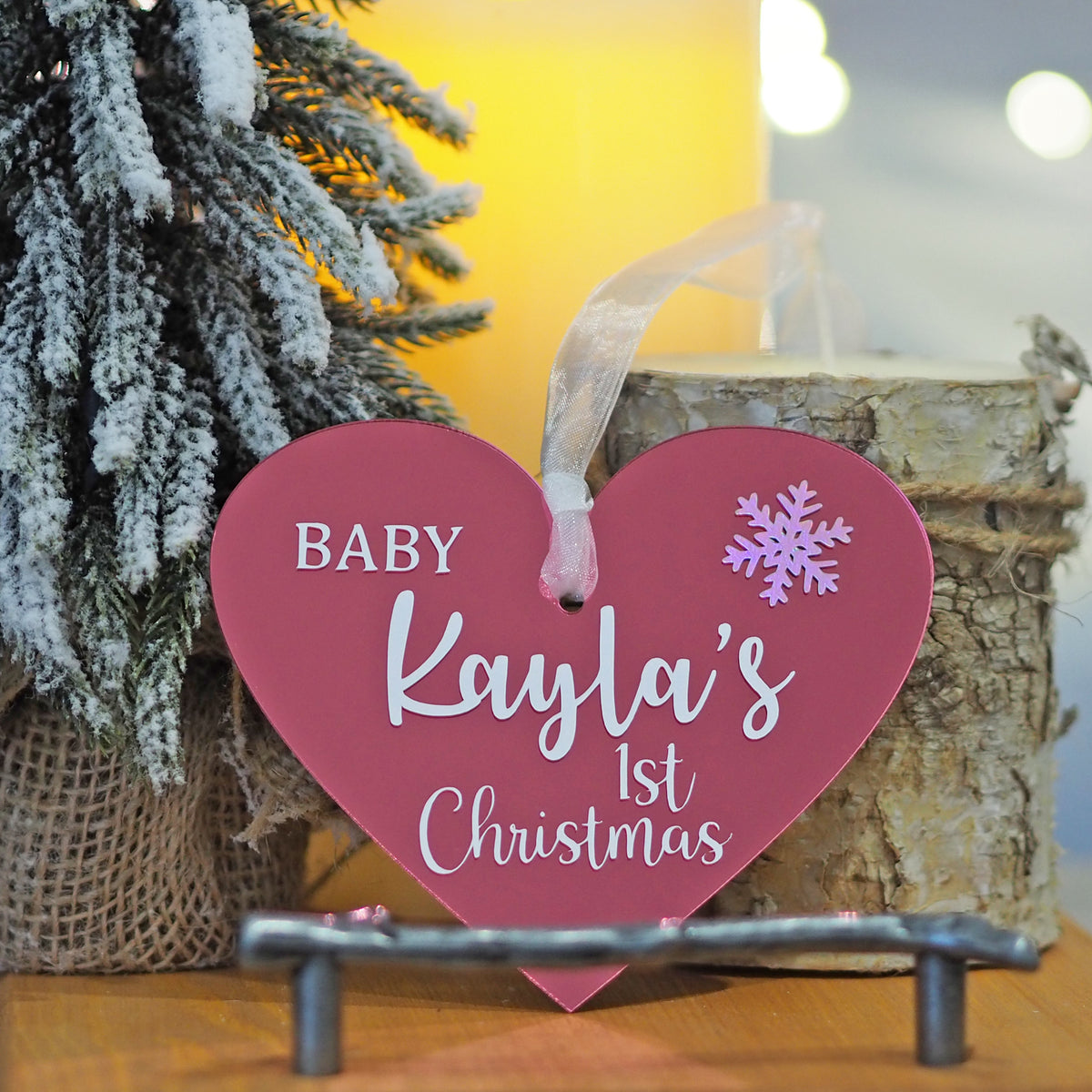Christmas Heart Shape Mirror Ornament | A Dolce Surprise